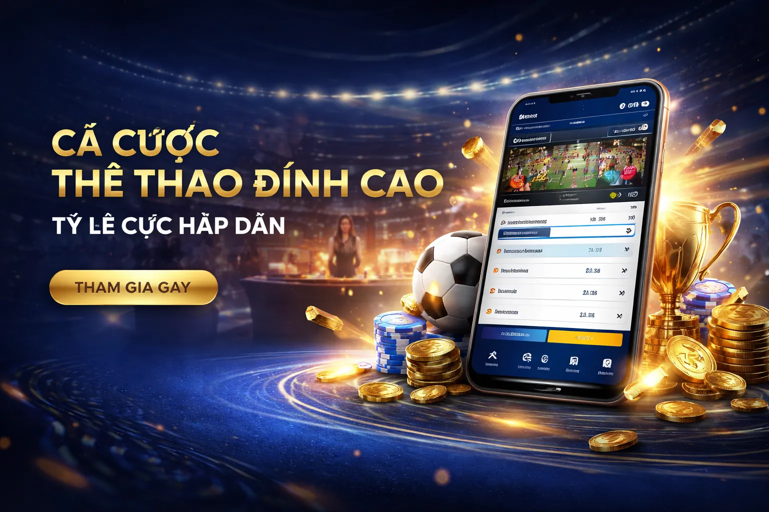 Sân vận động đầy ắp khán giả với logo mv67 trên màn hình lớn, thể hiện sự sôi động của cá cược thể thao trực tuyến.